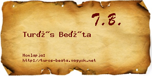 Turós Beáta névjegykártya