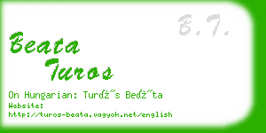 beata turos business card